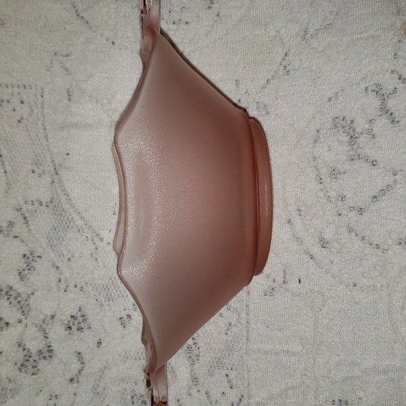 Vintage Pink Frosted Dish, Lancaster Sunshine Pink Dish - Picture 3 of 5